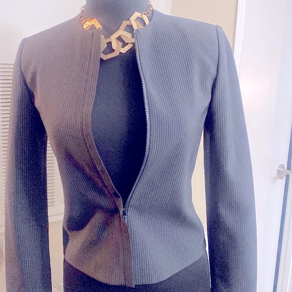 Christie D.k pen stripe like new grey suit size 38 or 10 - Picture 5 of 6